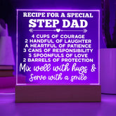 Gift for Step Dad, Custom Desktop Acrylic Display, Father’s Day Sentimental Present, Thank You Bonus Father Keepsake